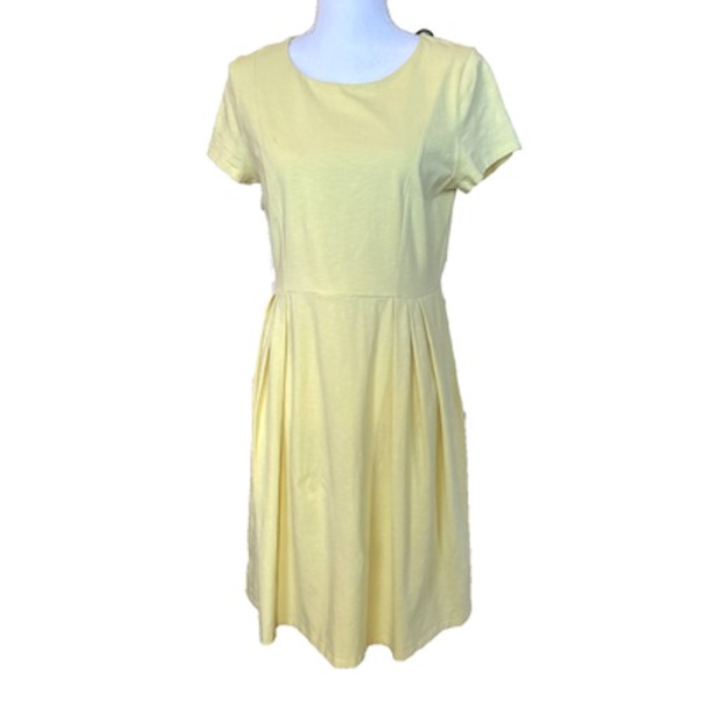 BODEN Cerys Dress sz 8 Long butter yellow cotton pull on t-shirt dress - Picture 2 of 9